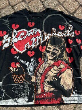 Culture Kings X WWE Shawn Michaels The Heartbreak Kid  AOP Wrestling Tee Sz 2XL